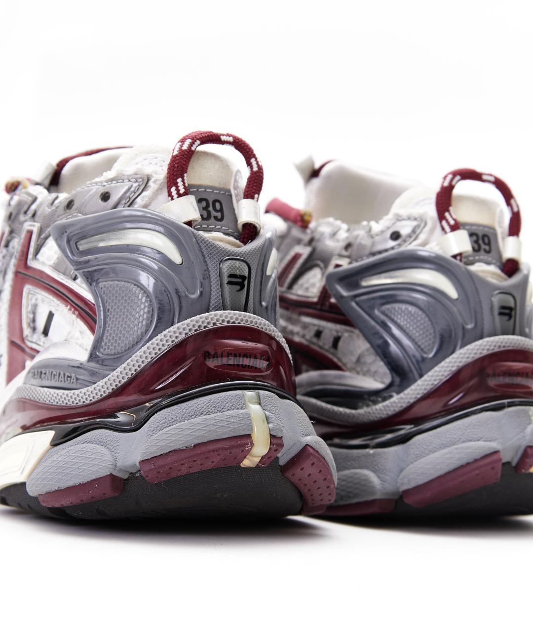 BALENCIAGA Бордовые текстильные кроссовки, фото 6