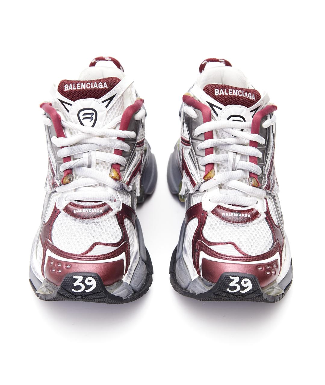 BALENCIAGA Бордовые текстильные кроссовки, фото 4