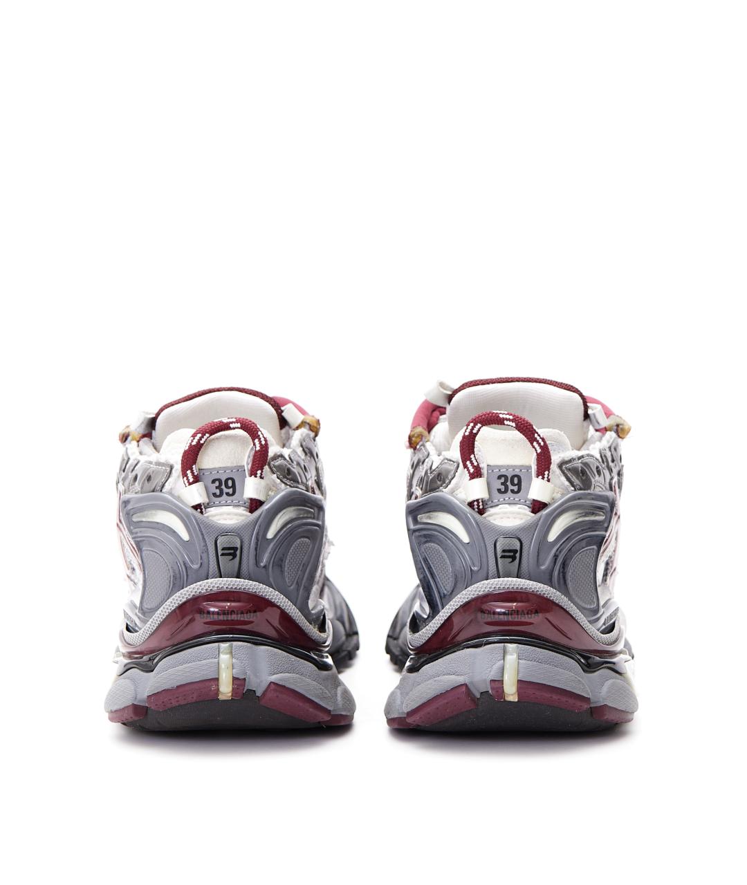 BALENCIAGA Бордовые текстильные кроссовки, фото 3