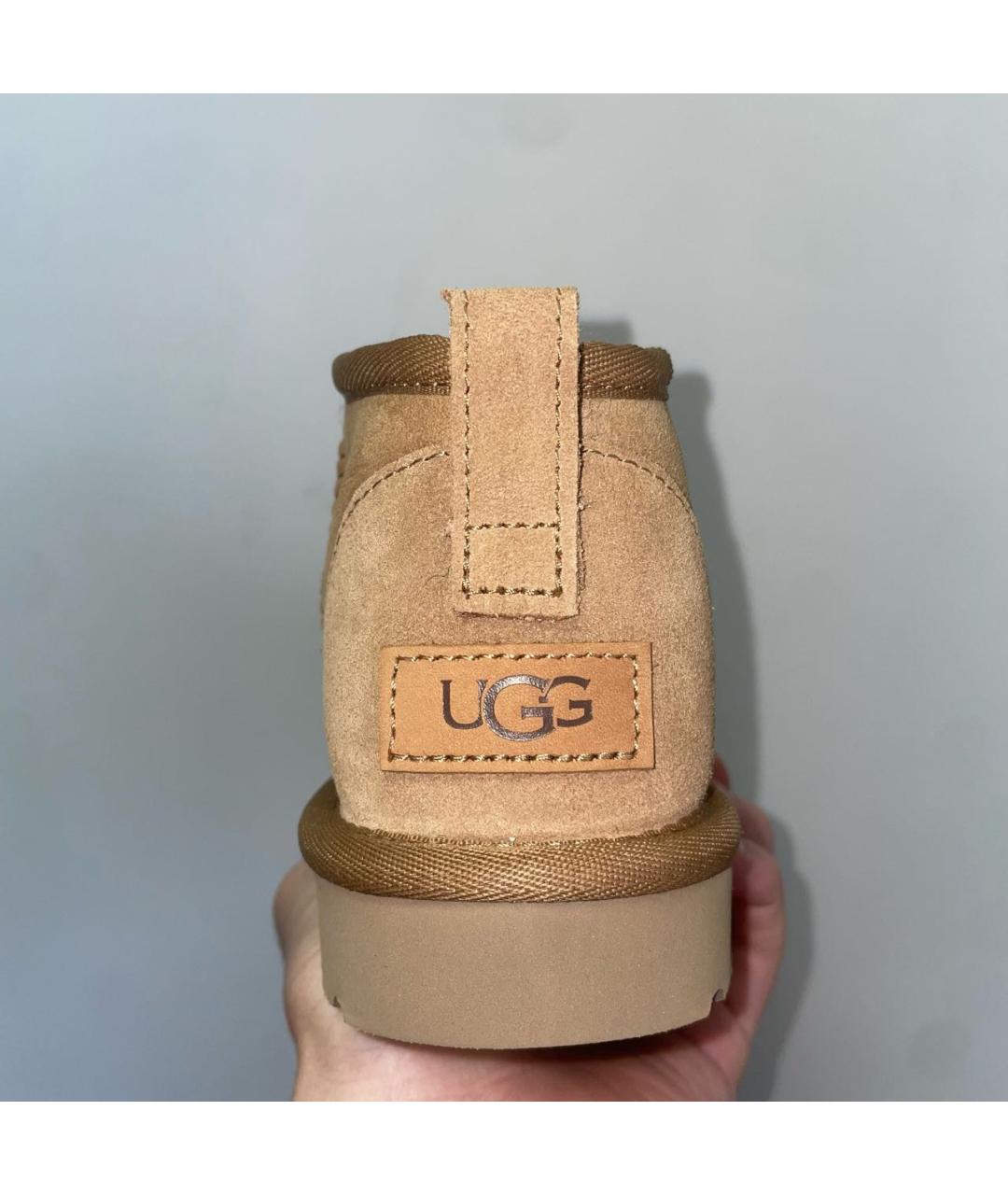 UGG AUSTRALIA Бежевые замшевые ботинки, фото 3