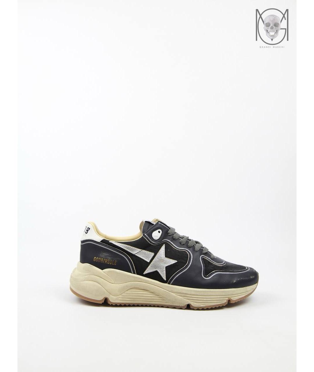 GOLDEN GOOSE DELUXE BRAND Черные кожаные низкие кроссовки / кеды, фото 9