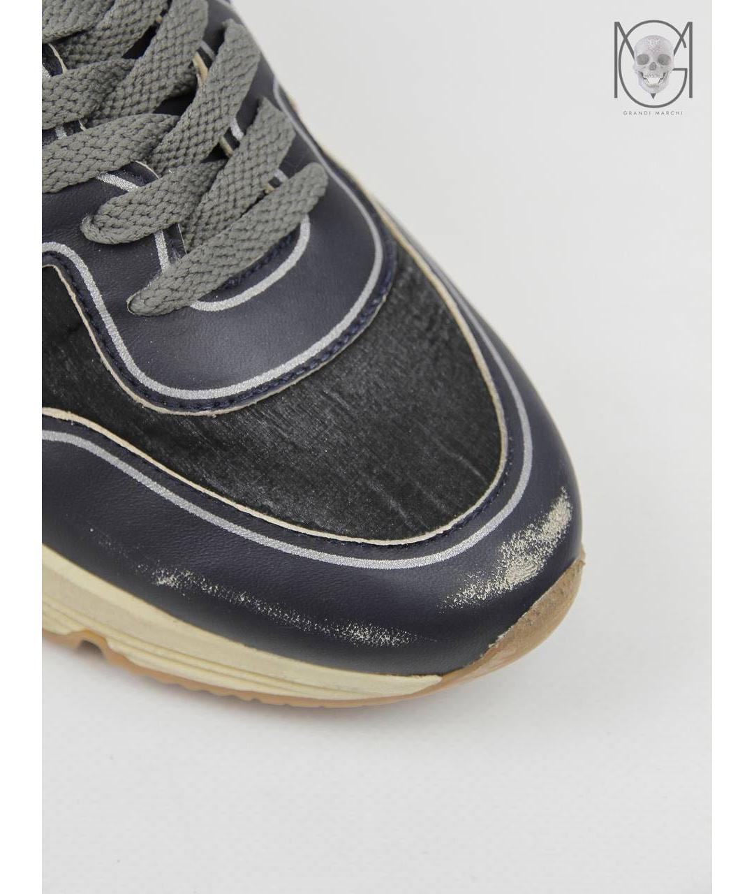 GOLDEN GOOSE DELUXE BRAND Черные кожаные низкие кроссовки / кеды, фото 6