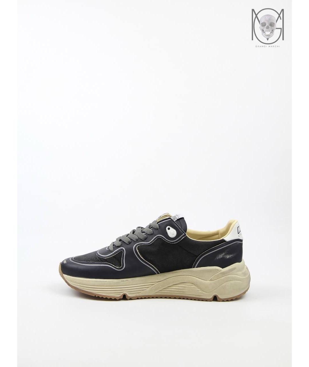 GOLDEN GOOSE DELUXE BRAND Черные кожаные низкие кроссовки / кеды, фото 4