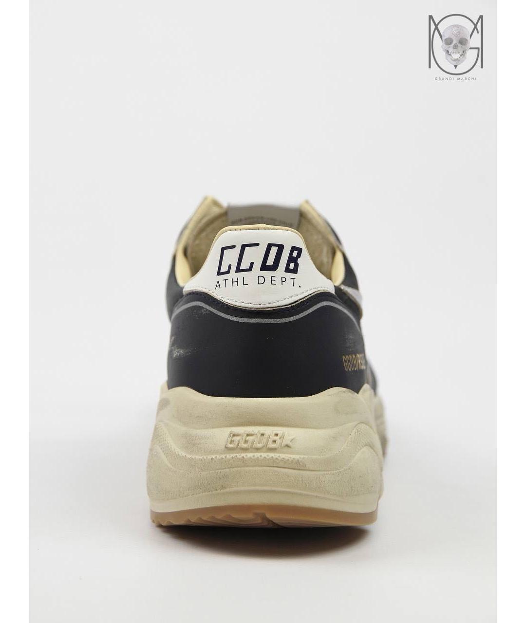 GOLDEN GOOSE DELUXE BRAND Черные кожаные низкие кроссовки / кеды, фото 5