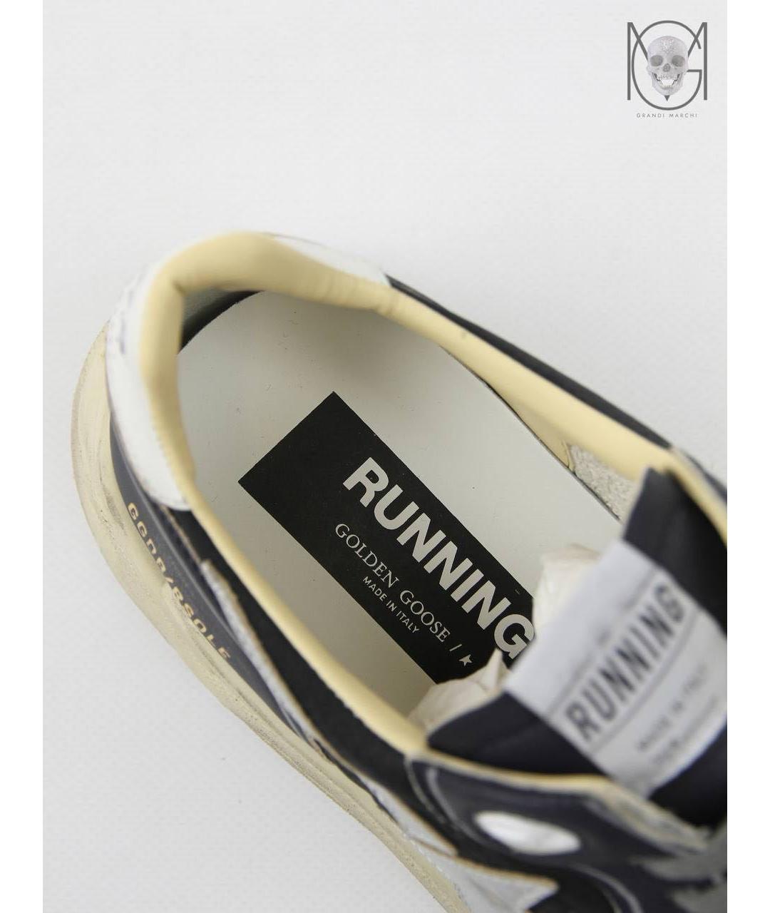GOLDEN GOOSE DELUXE BRAND Черные кожаные низкие кроссовки / кеды, фото 7