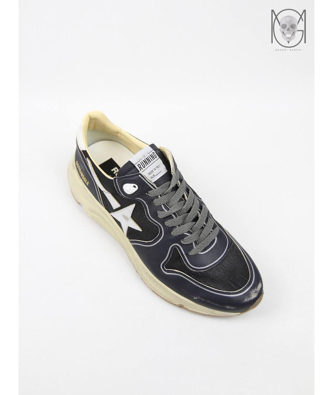 GOLDEN GOOSE DELUXE BRAND Черные кожаные низкие кроссовки / кеды, фото 3