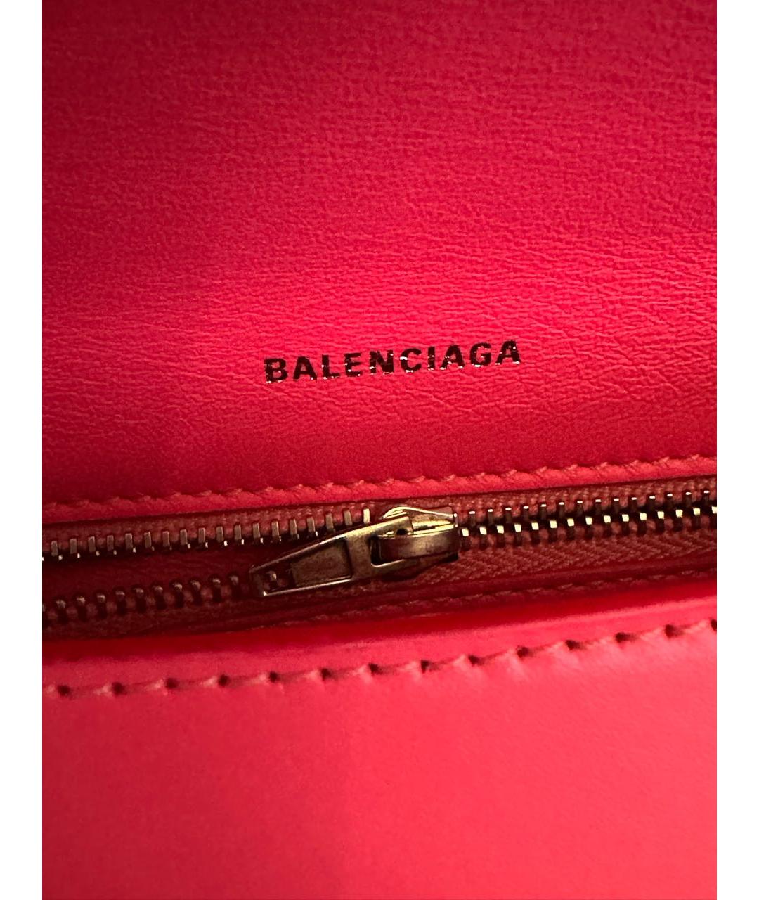 BALENCIAGA Розовая кожаная сумка через плечо, фото 8