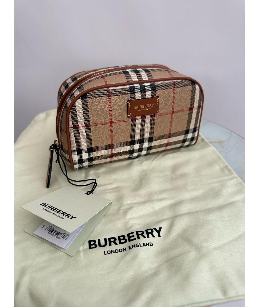 BURBERRY Мульти кожаная косметичка, фото 2