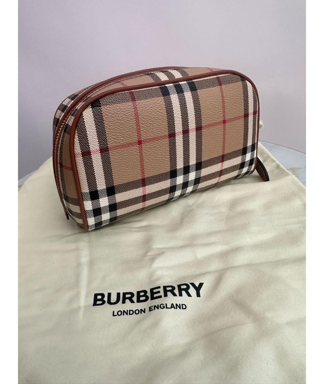 BURBERRY Мульти кожаная косметичка, фото 4