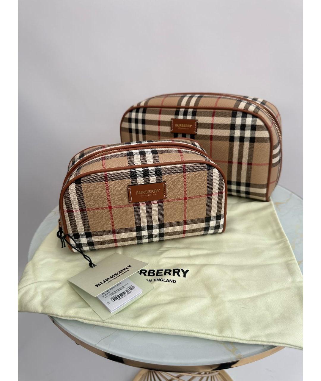 BURBERRY Мульти кожаная косметичка, фото 6