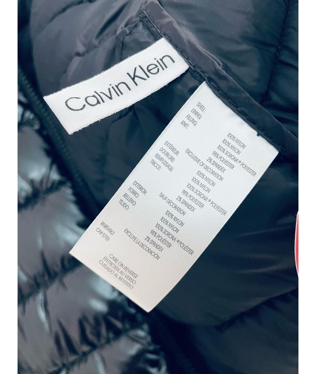 CALVIN KLEIN Черная полиэстеровая куртка, фото 8