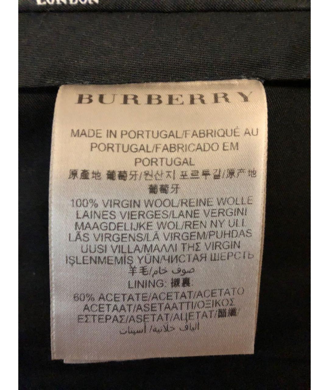 BURBERRY Серые шерстяные классические брюки, фото 7