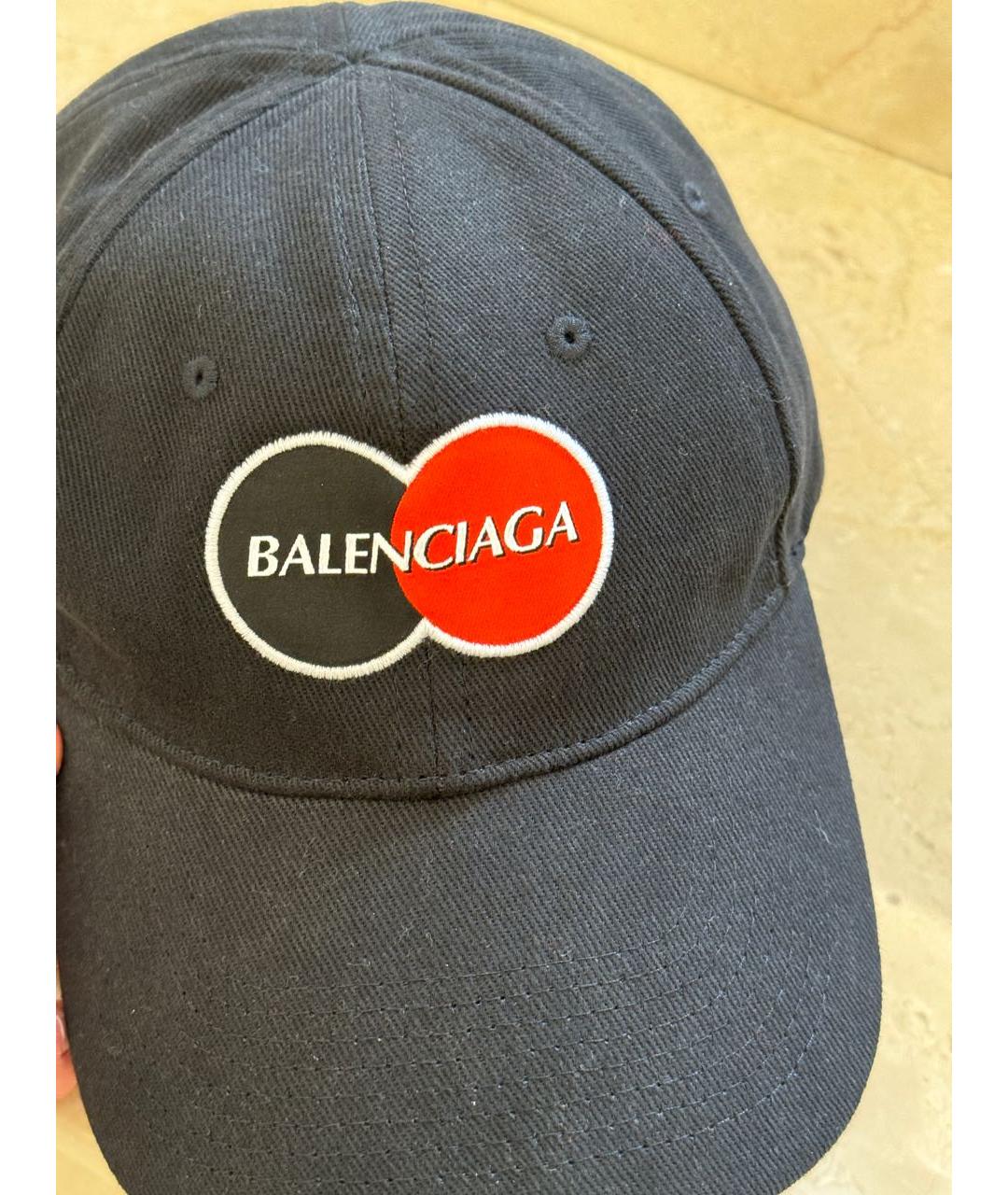 BALENCIAGA Черная хлопковая кепка, фото 3