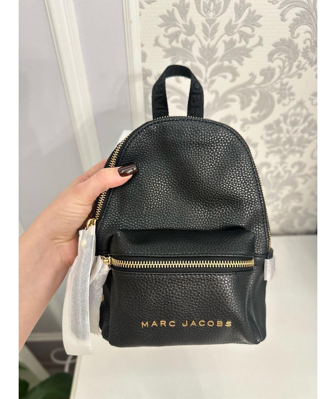 MARC JACOBS Черный кожаный рюкзак, фото 5