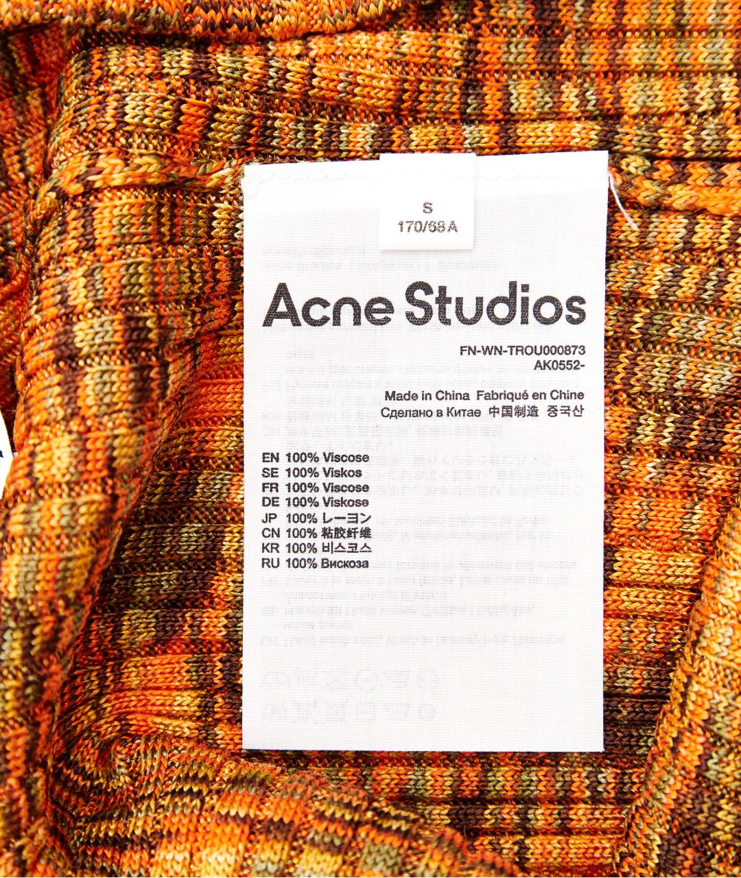 ACNE STUDIOS Оранжевый вискозный костюм с брюками, фото 3