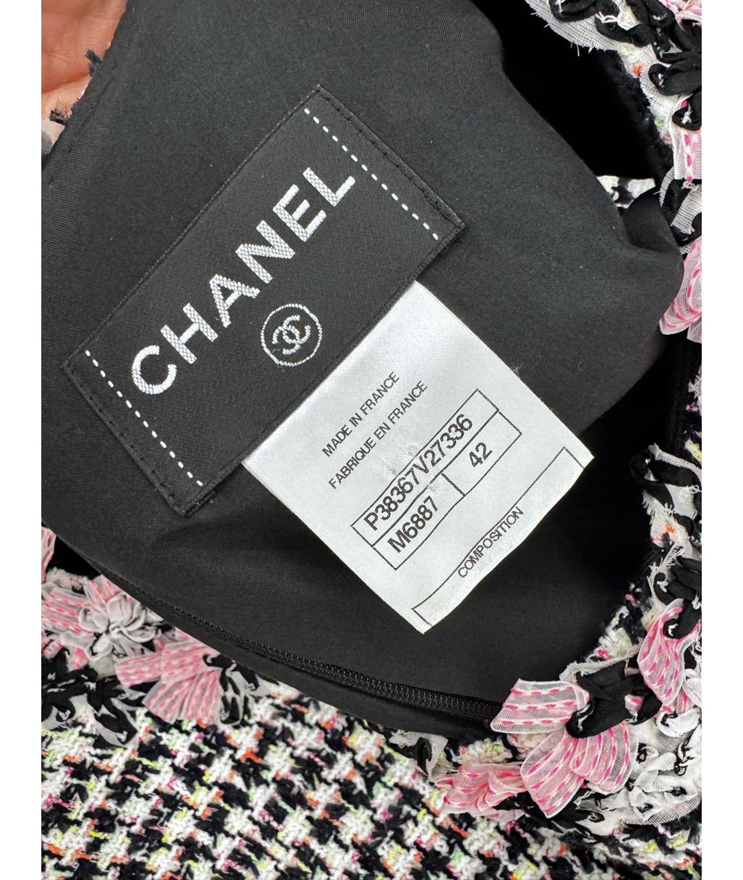 CHANEL Мульти твидовое повседневное платье, фото 4