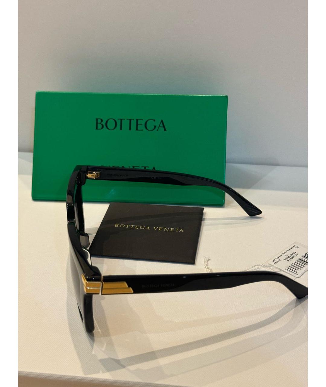 BOTTEGA VENETA Черные пластиковые солнцезащитные очки, фото 3