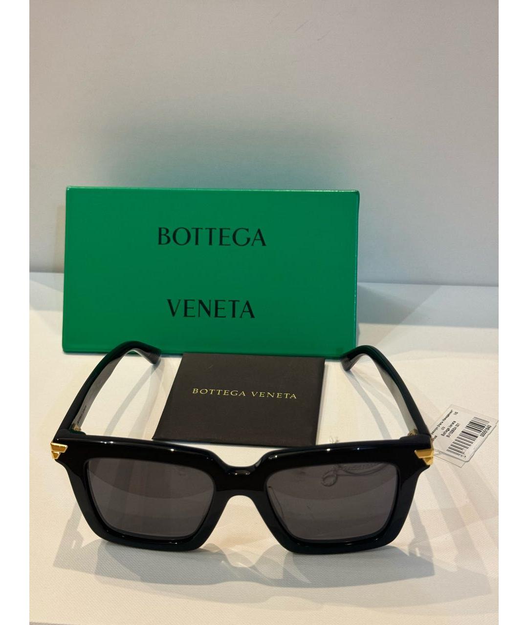 BOTTEGA VENETA Черные пластиковые солнцезащитные очки, фото 4