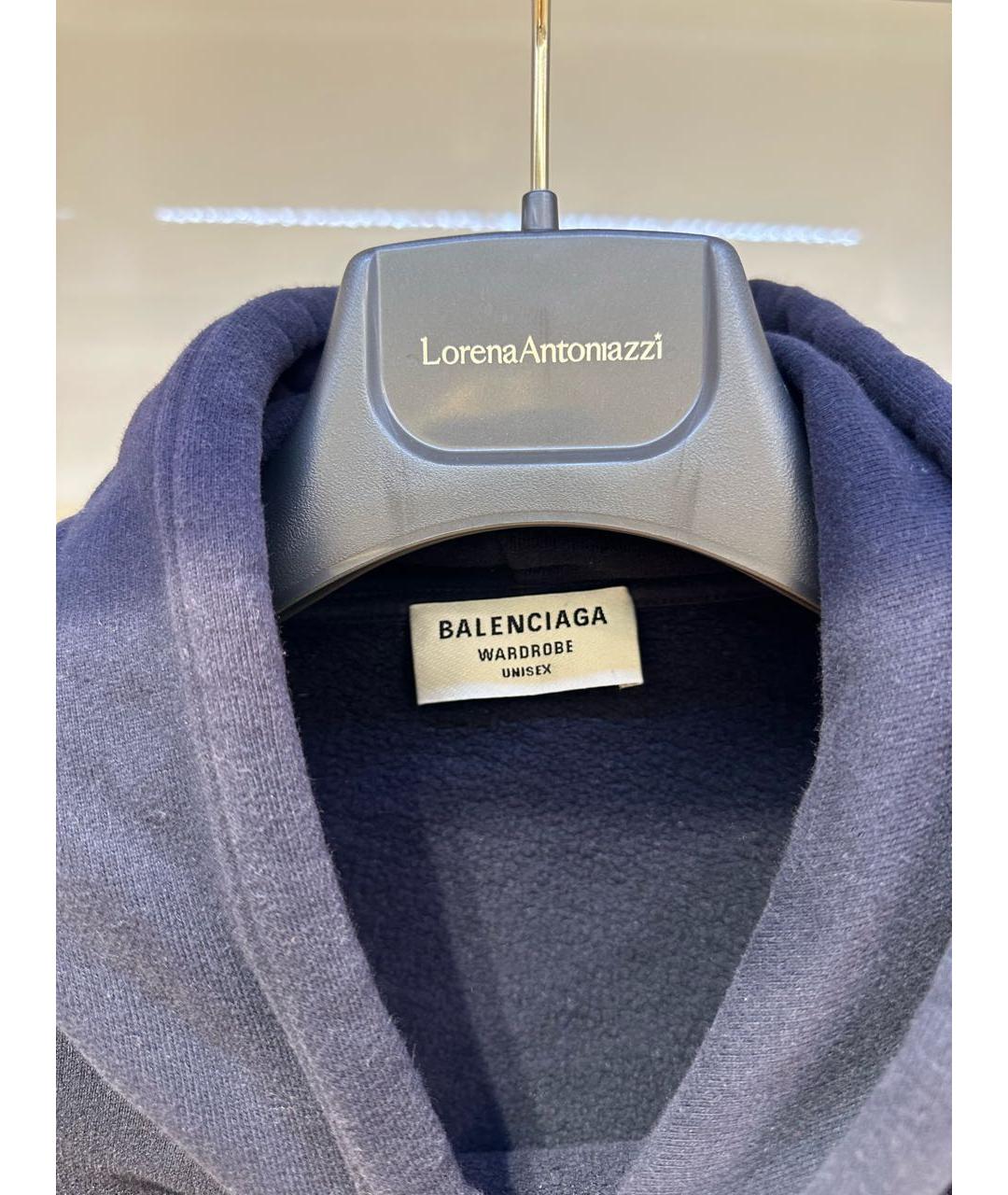BALENCIAGA Темно-синий хлопковый костюм с брюками, фото 5
