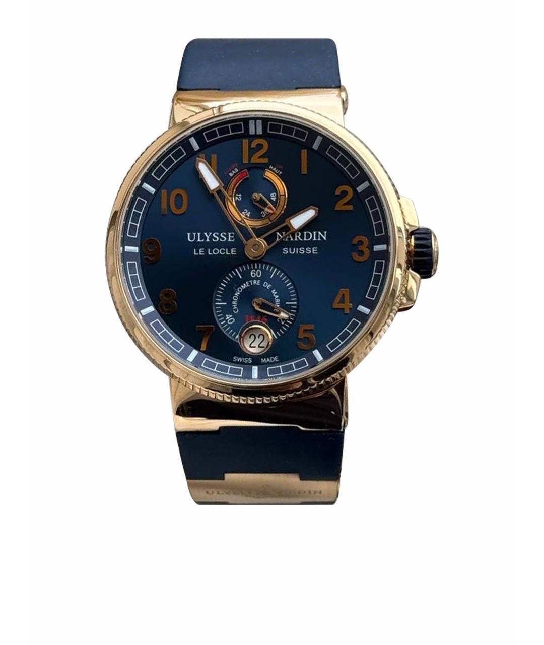 Ulysse Nardin Синие часы из желтого золота, фото 1