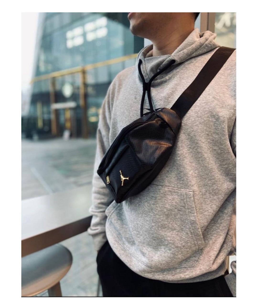 JORDAN Черная поясная сумка, фото 8