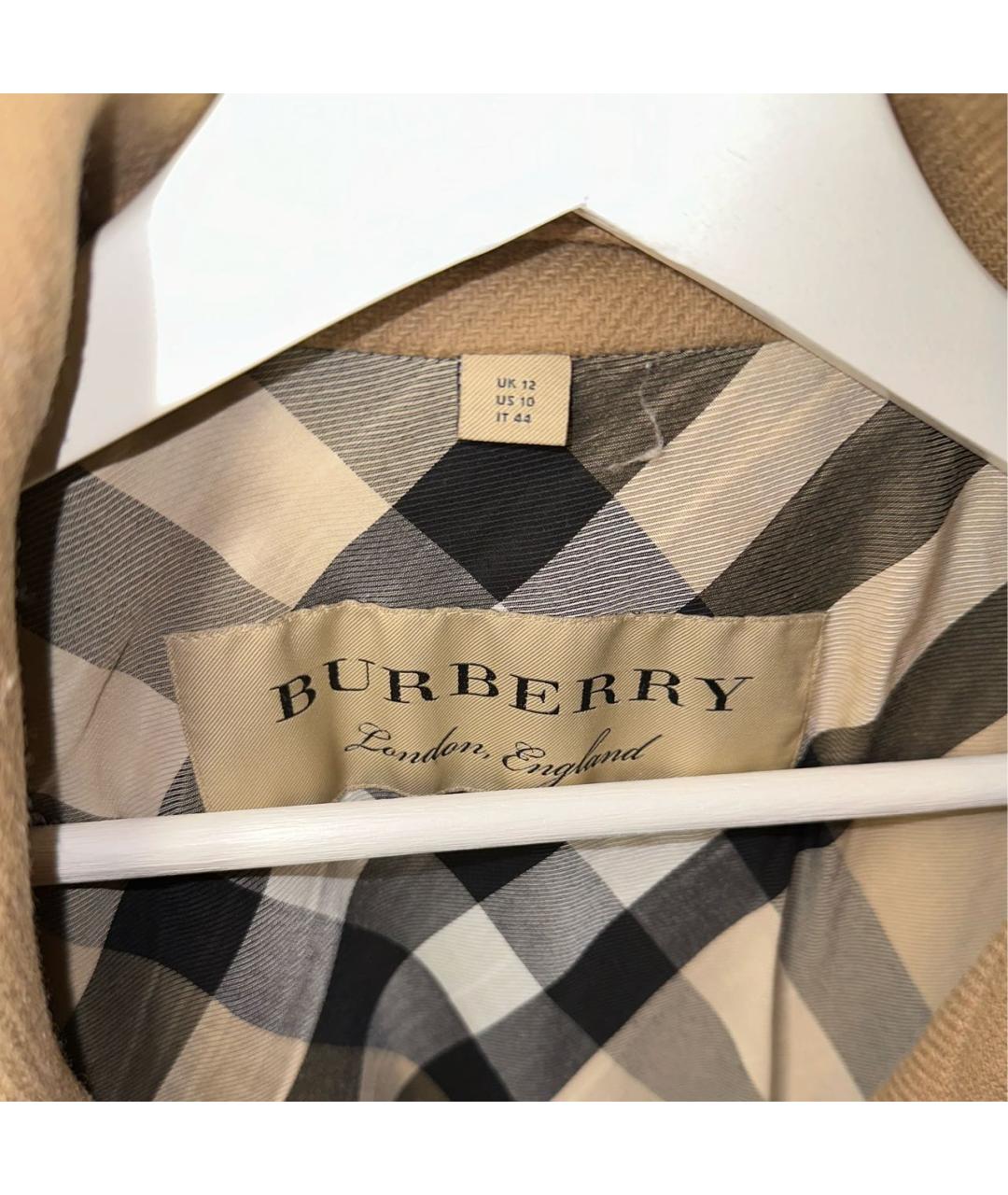 BURBERRY Бежевое шерстяное пальто, фото 7