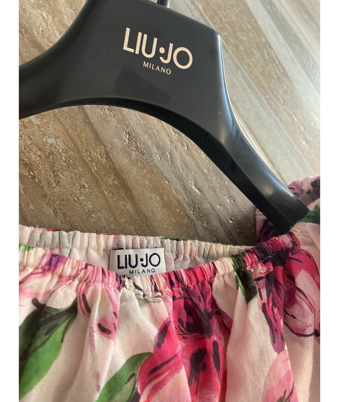 LIU JO Розовое хлопковое повседневное платье, фото 3
