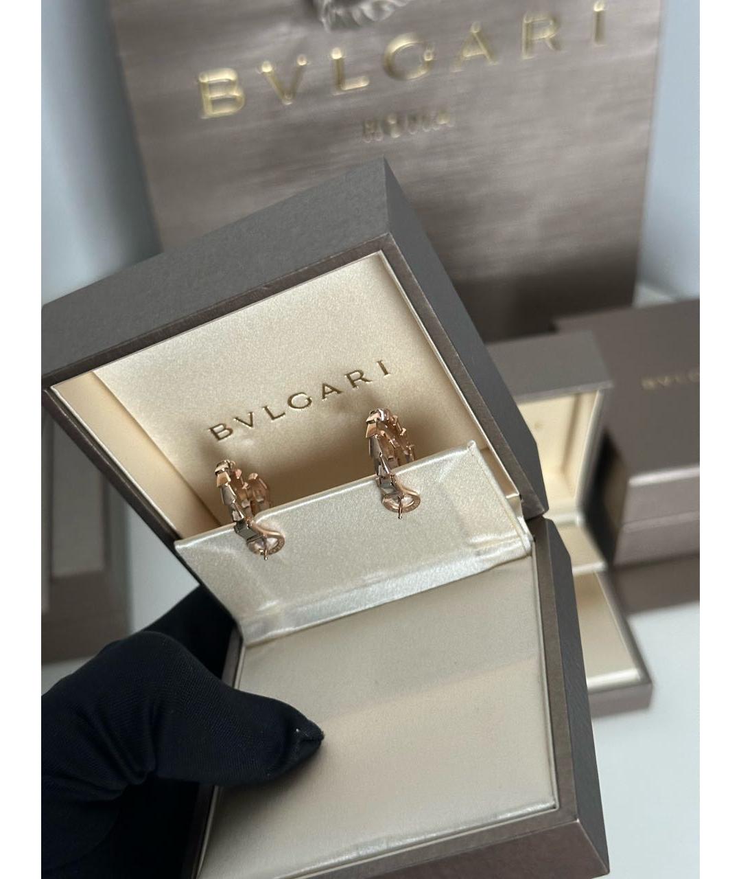 BVLGARI Золотые серьги из розового золота, фото 3