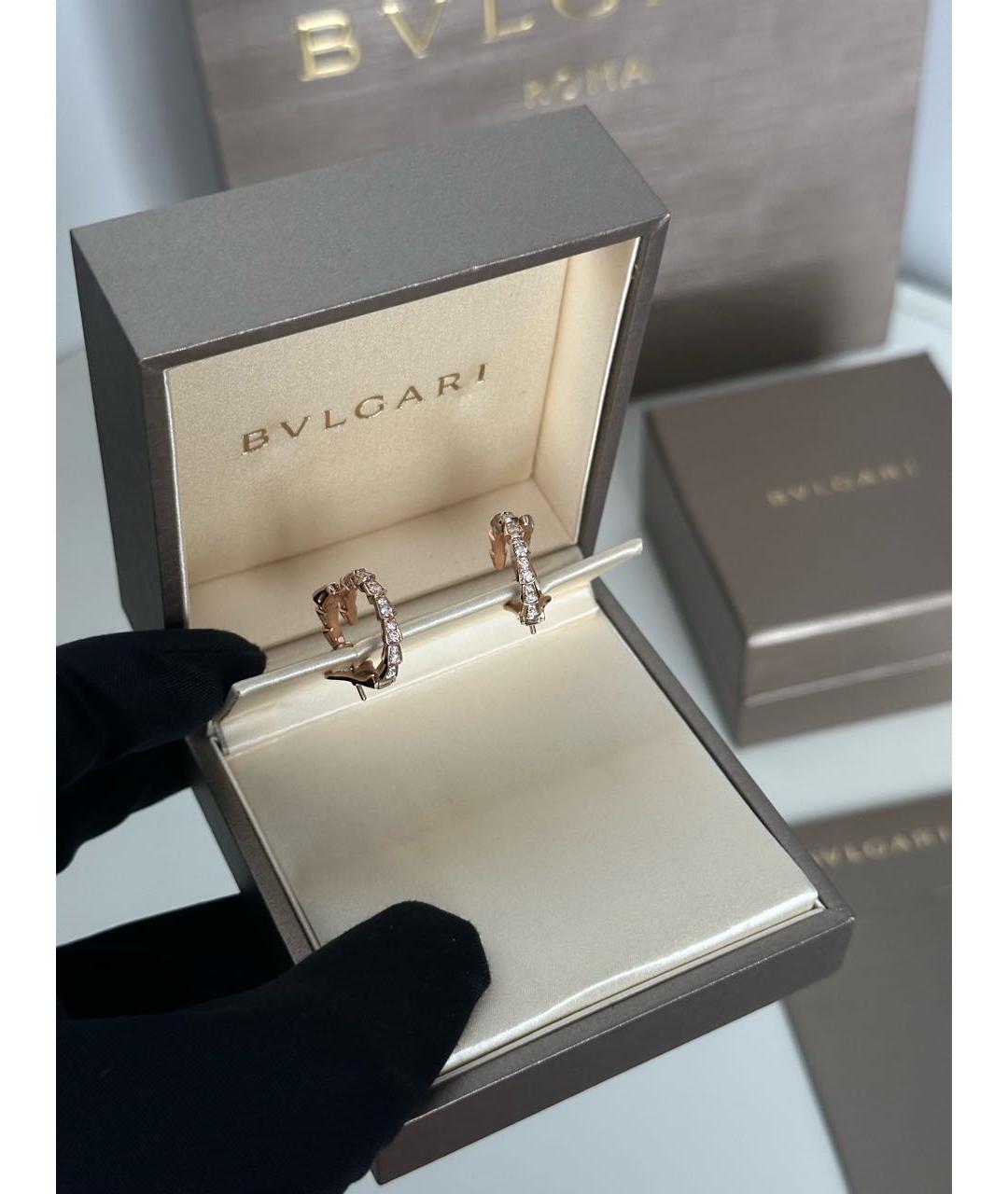 BVLGARI Золотые серьги из розового золота, фото 3