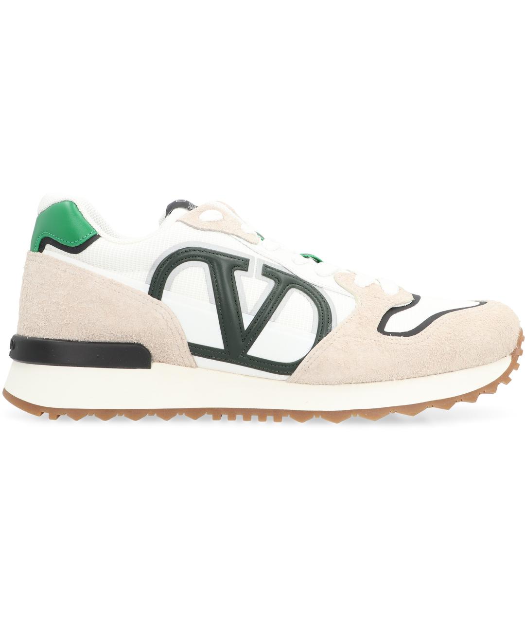 VALENTINO Белые текстильные низкие кроссовки / кеды, фото 2