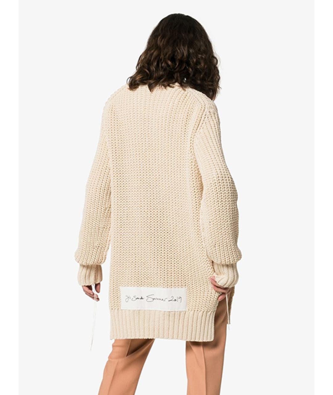 JIL SANDER Бежевый хлопковый джемпер / свитер, фото 3