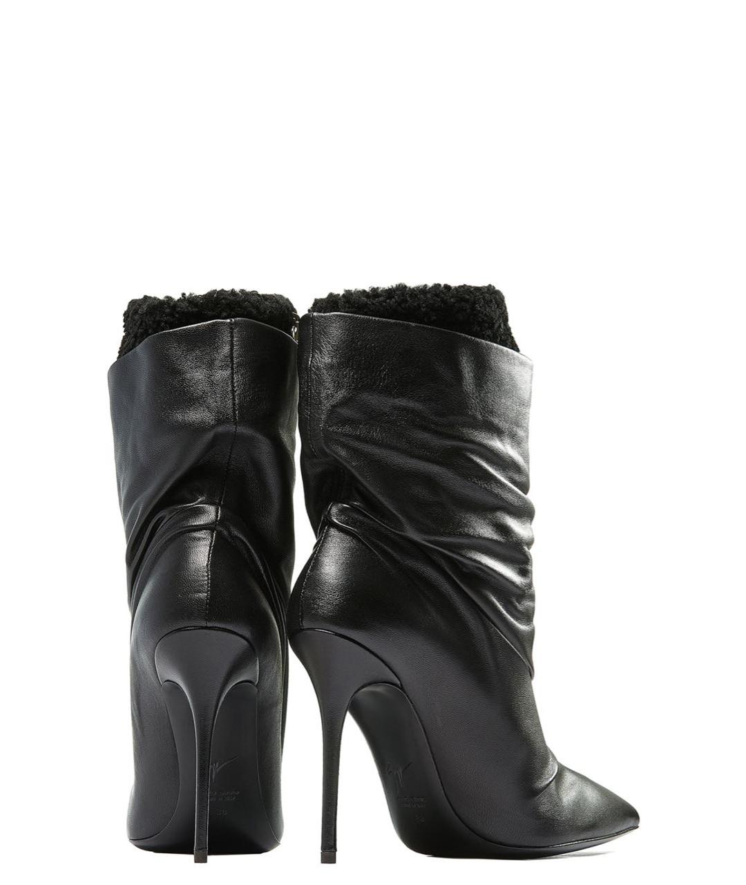 GIUSEPPE ZANOTTI DESIGN Черные кожаные полусапоги, фото 3