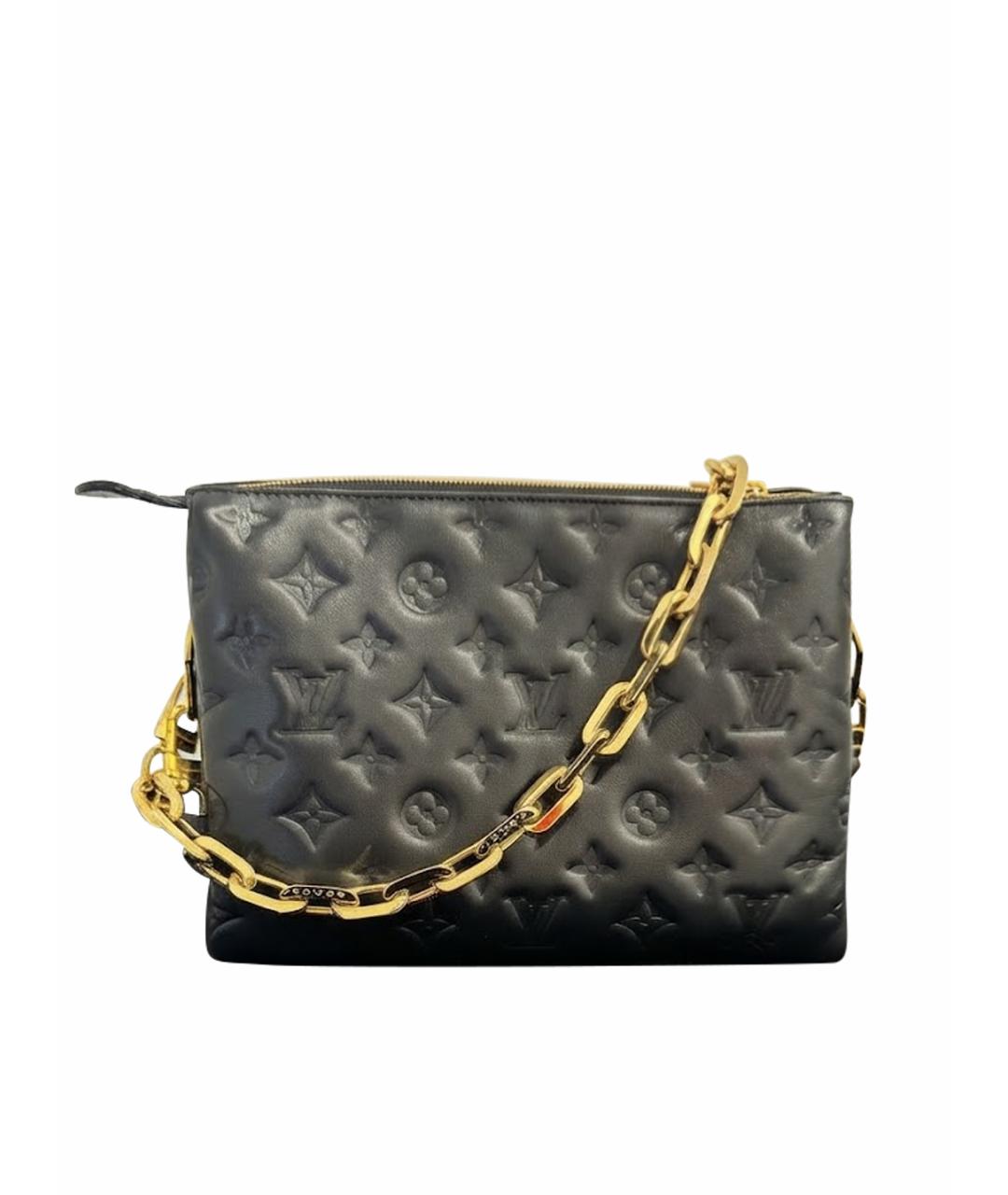 LOUIS VUITTON Черная кожаная сумка через плечо, фото 1
