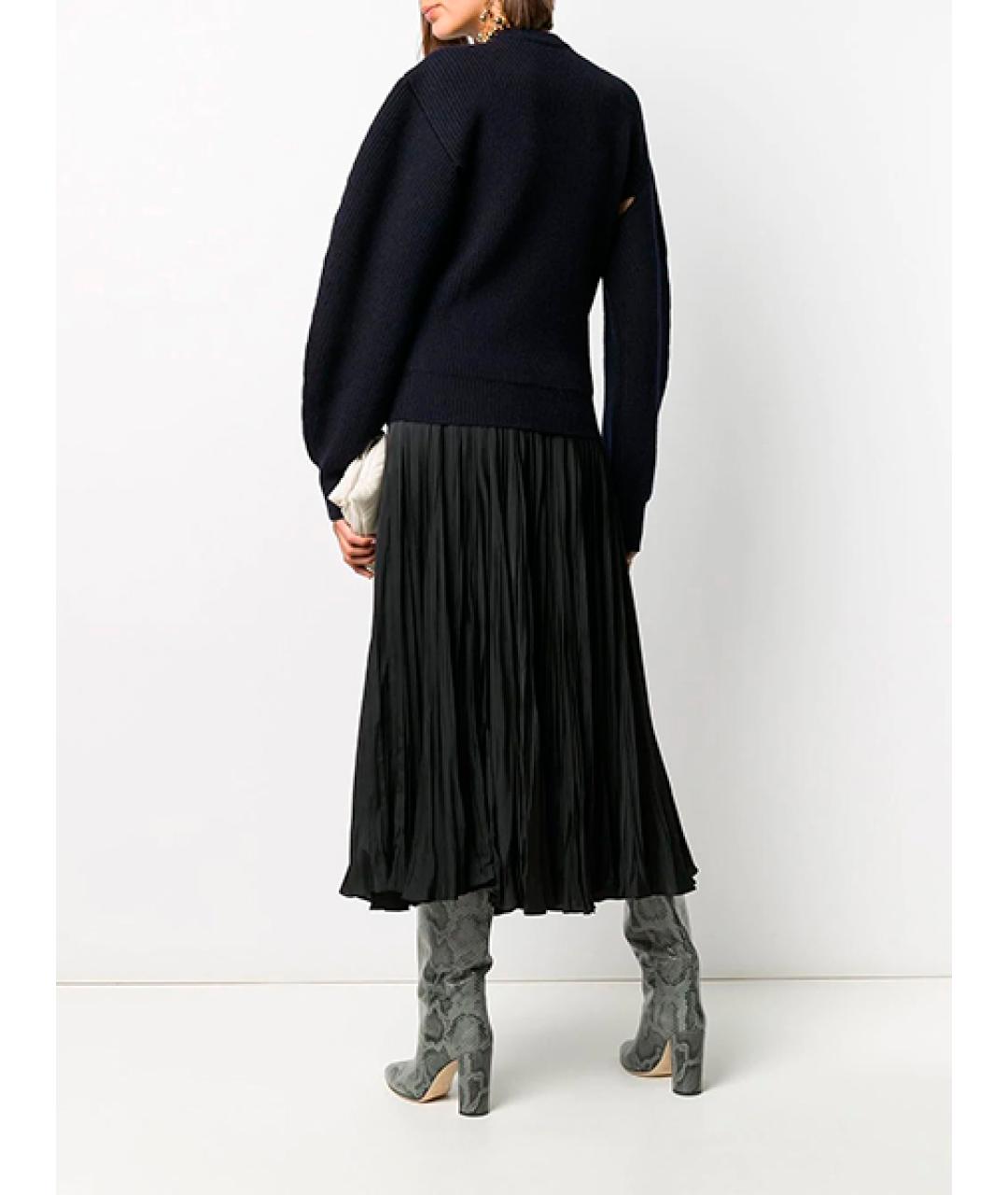 JIL SANDER Темно-синий шерстяной джемпер / свитер, фото 2