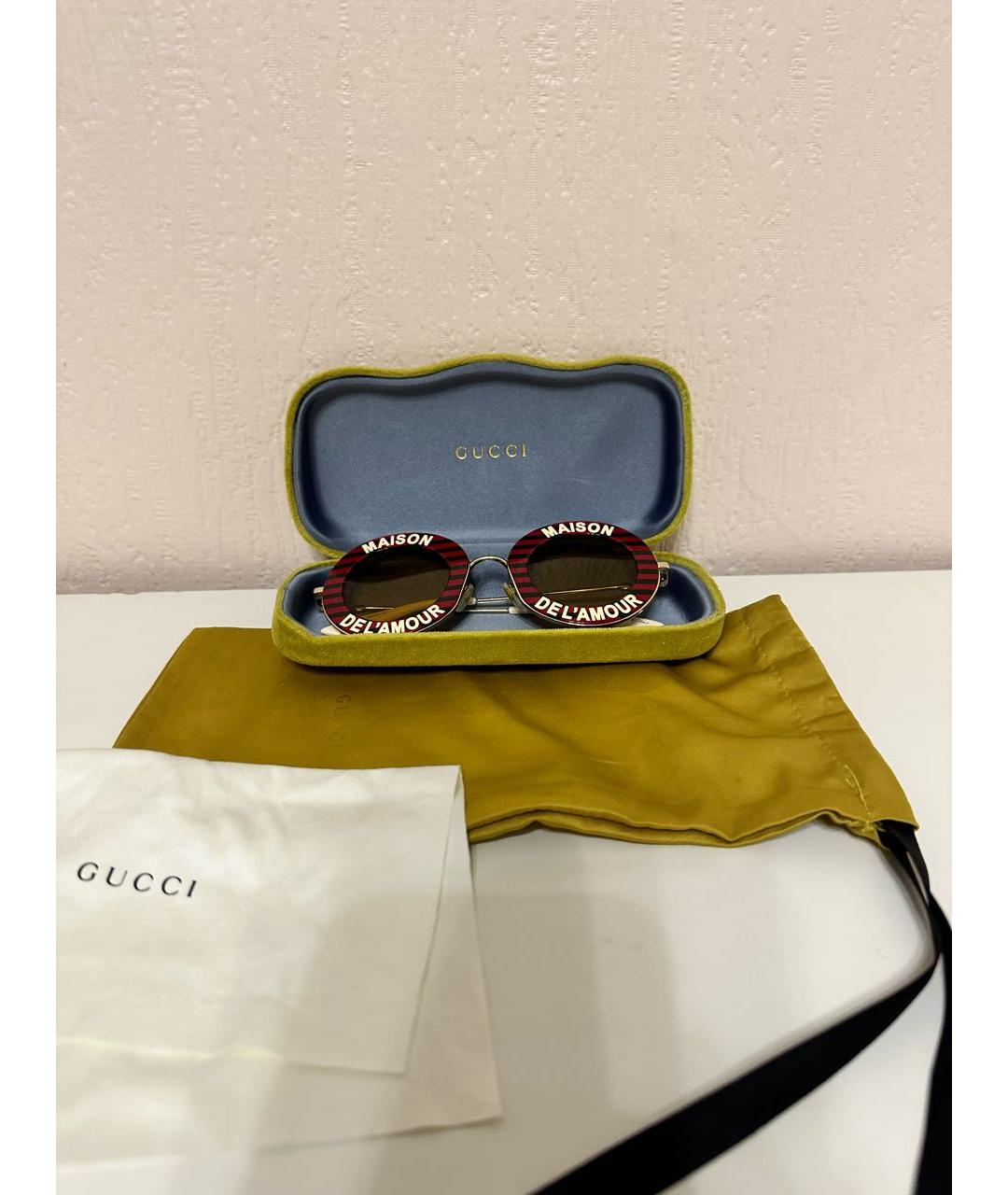 GUCCI Мульти пластиковые солнцезащитные очки, фото 2