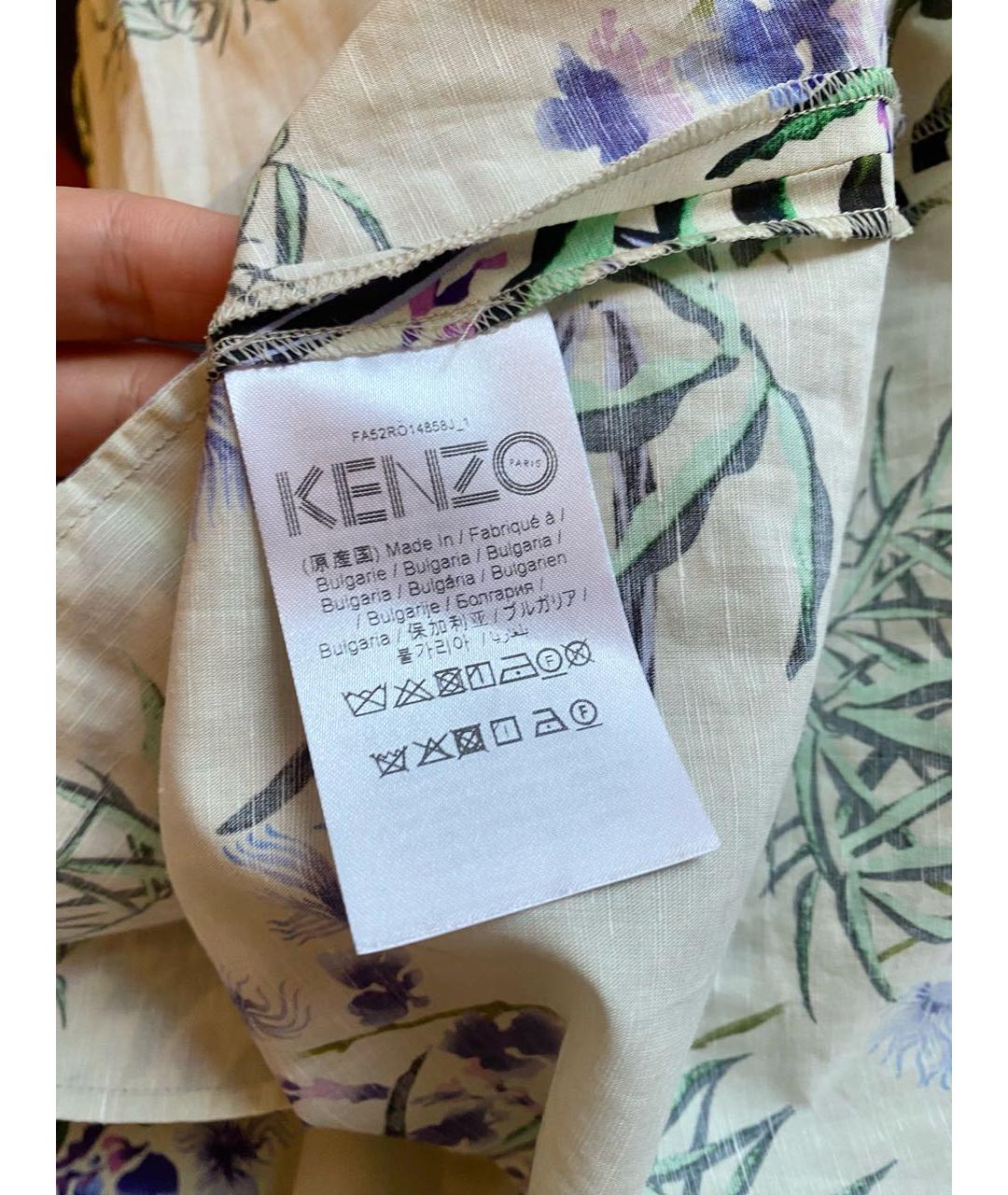 KENZO Мульти хлопковое повседневное платье, фото 7