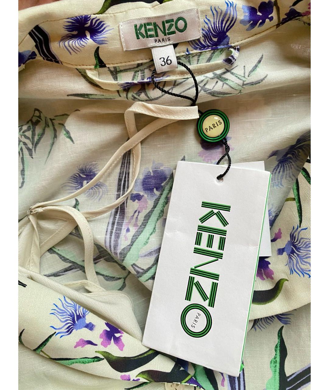 KENZO Мульти хлопковое повседневное платье, фото 6