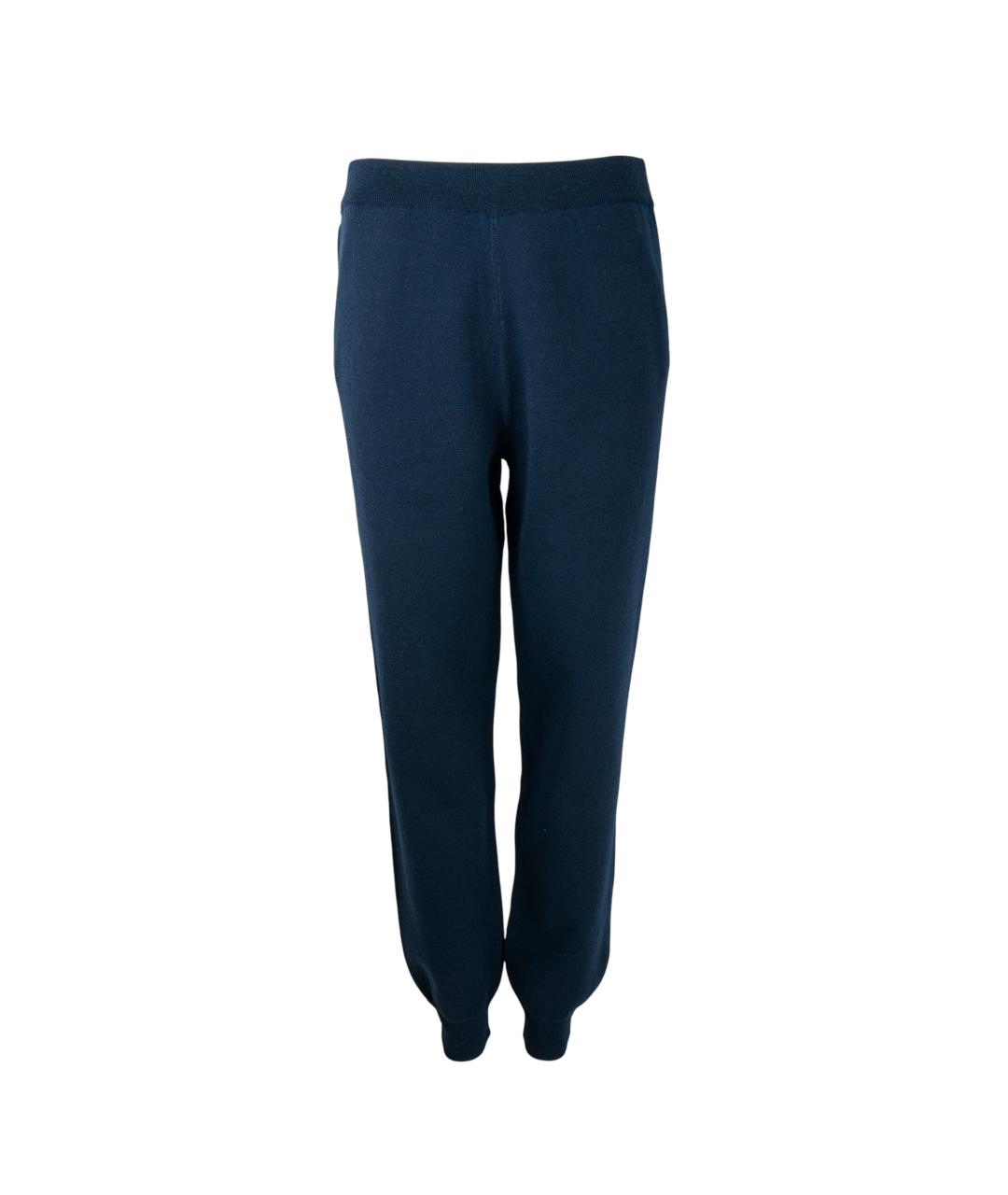 JIL SANDER Темно-синие шерстяные брюки узкие, фото 1