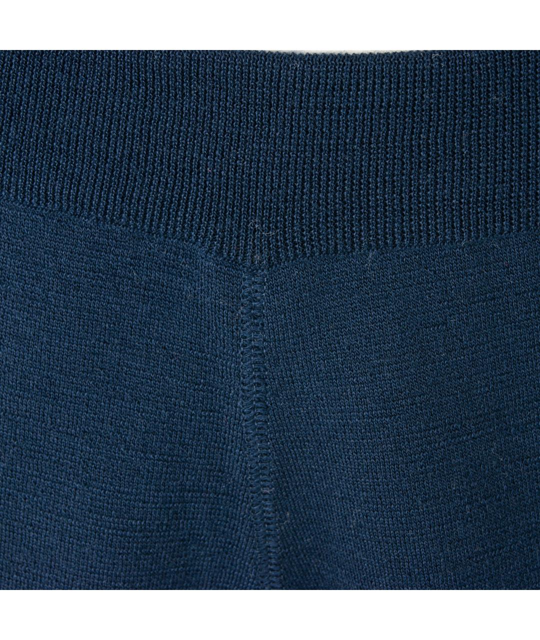 JIL SANDER Темно-синие шерстяные брюки узкие, фото 2