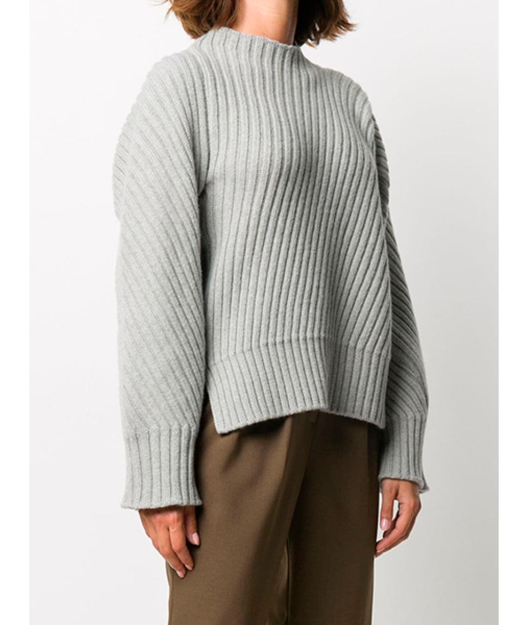 JIL SANDER Серый шерстяной джемпер / свитер, фото 3