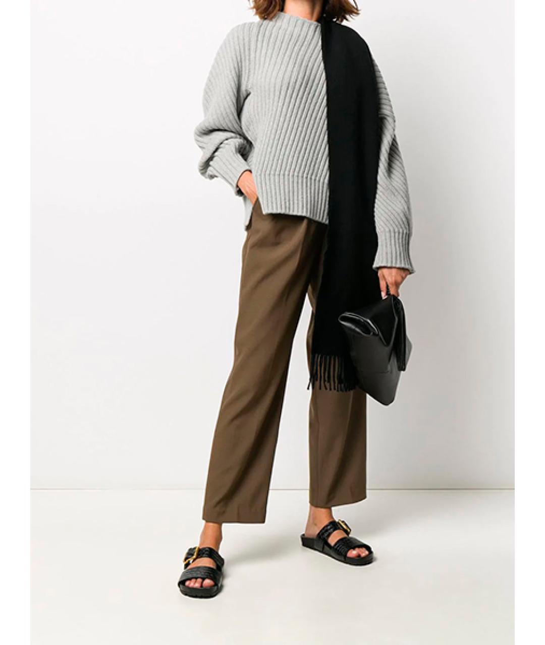 JIL SANDER Серый шерстяной джемпер / свитер, фото 2