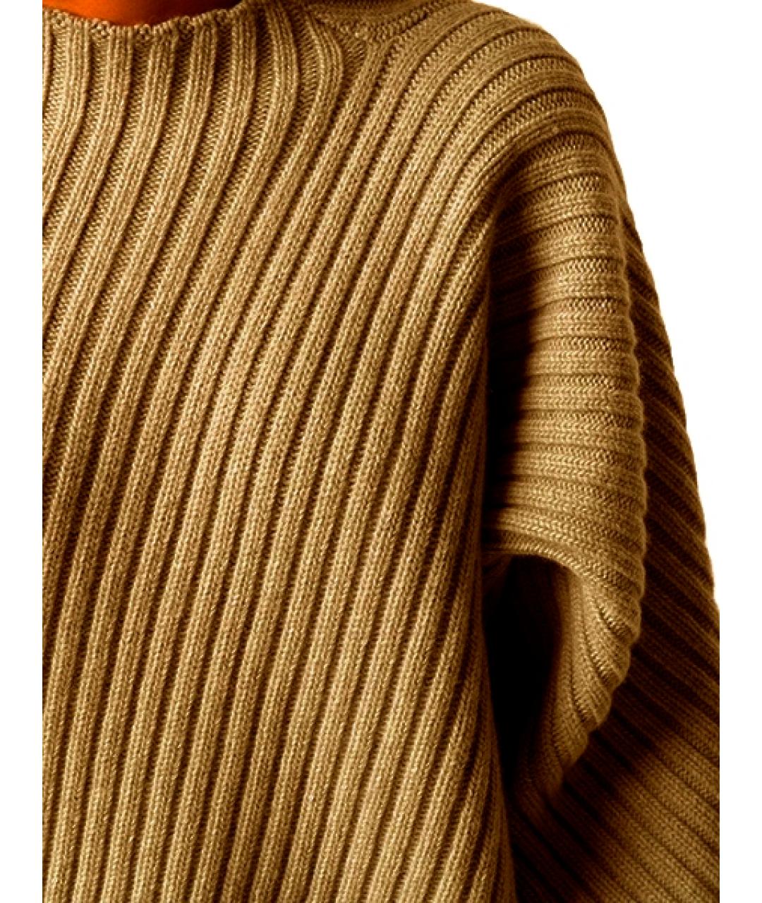 JIL SANDER Горчичный шерстяной джемпер / свитер, фото 4