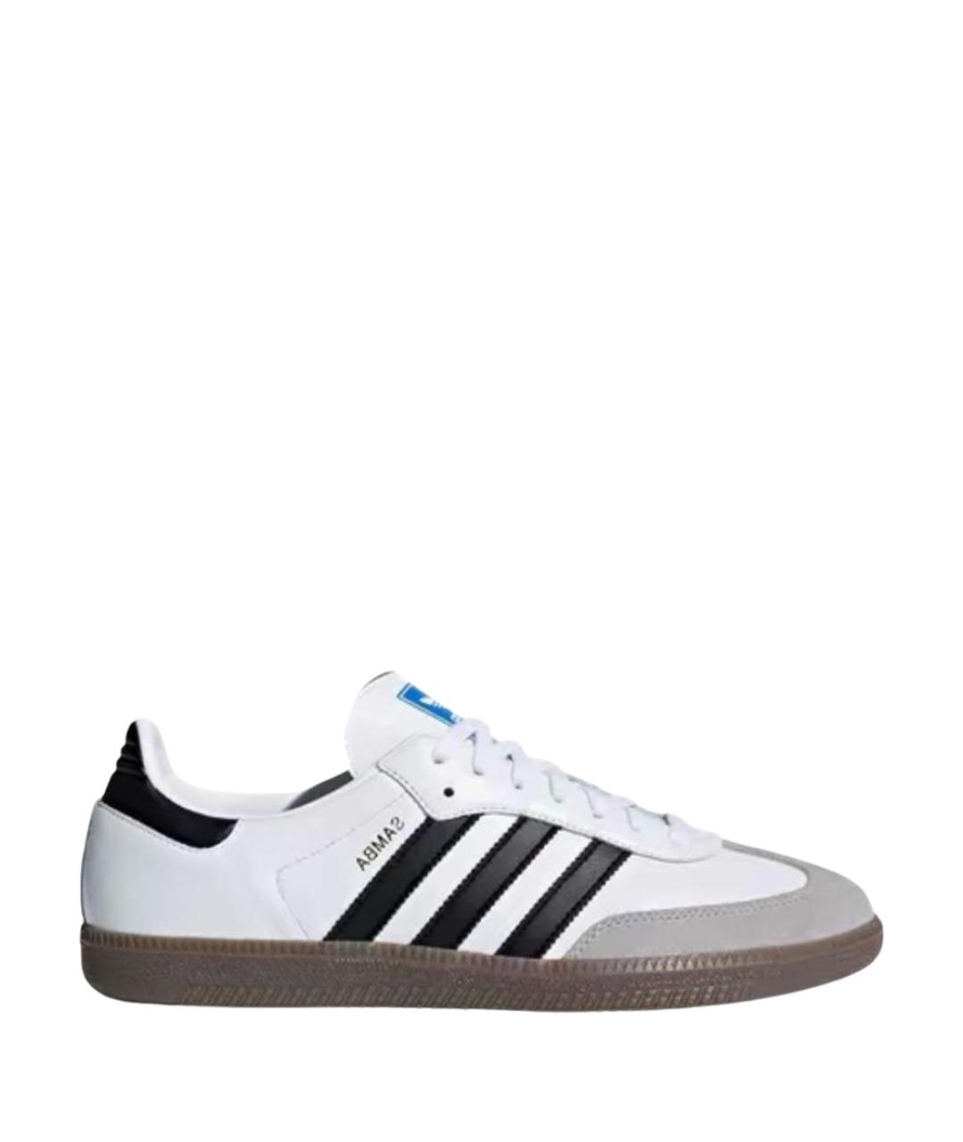 ADIDAS Белые кожаные кроссовки, фото 1