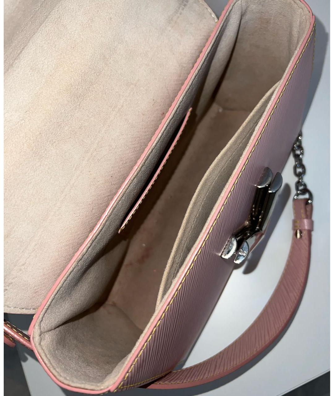 LOUIS VUITTON Розовая кожаная сумка через плечо, фото 4