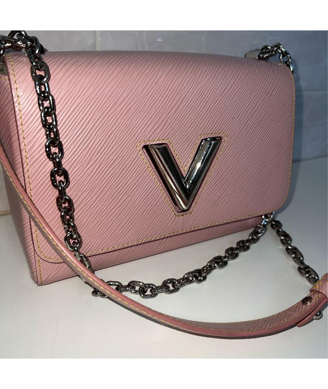 LOUIS VUITTON Розовая кожаная сумка через плечо, фото 2