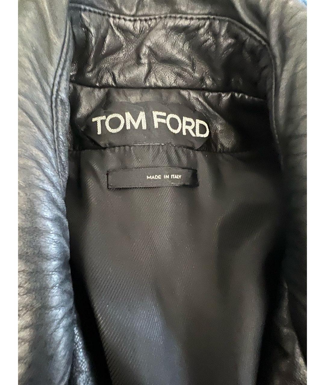 TOM FORD Черная кожаная куртка, фото 3