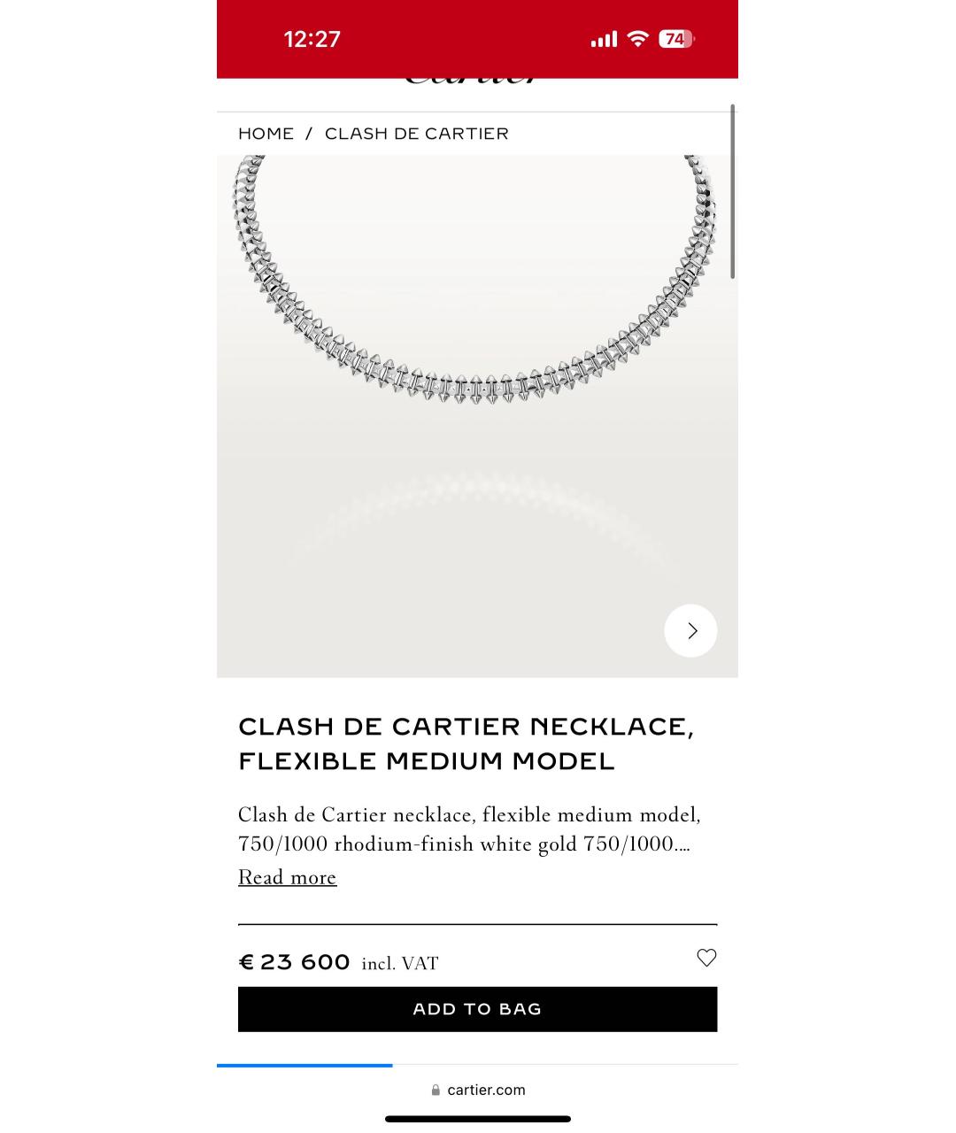 CARTIER Белое колье из белого золота, фото 8