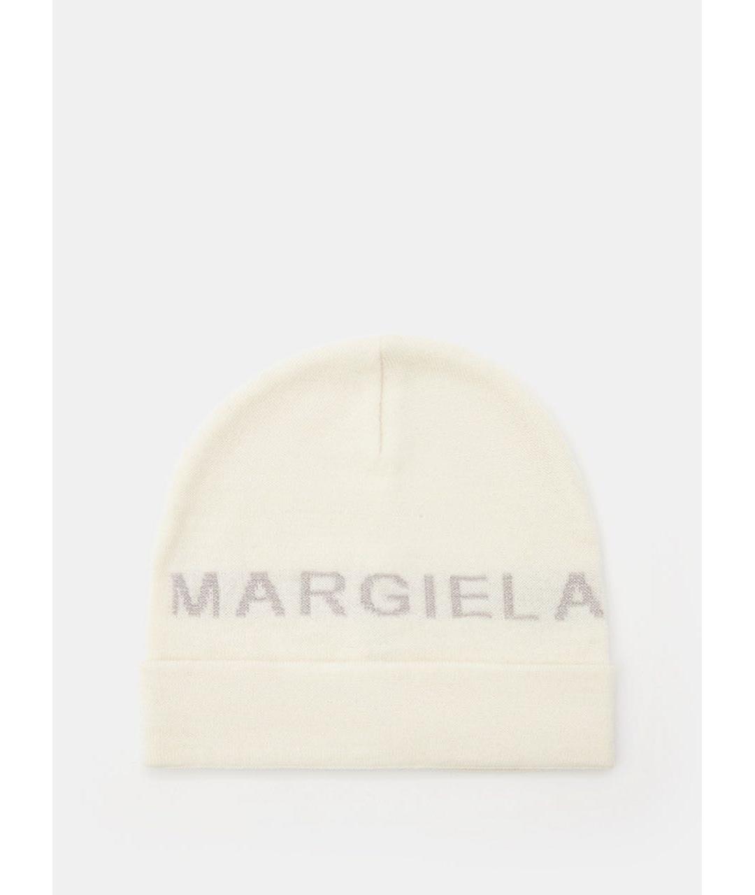 MM6 MAISON MARGIELA Бежевая шапка, фото 4