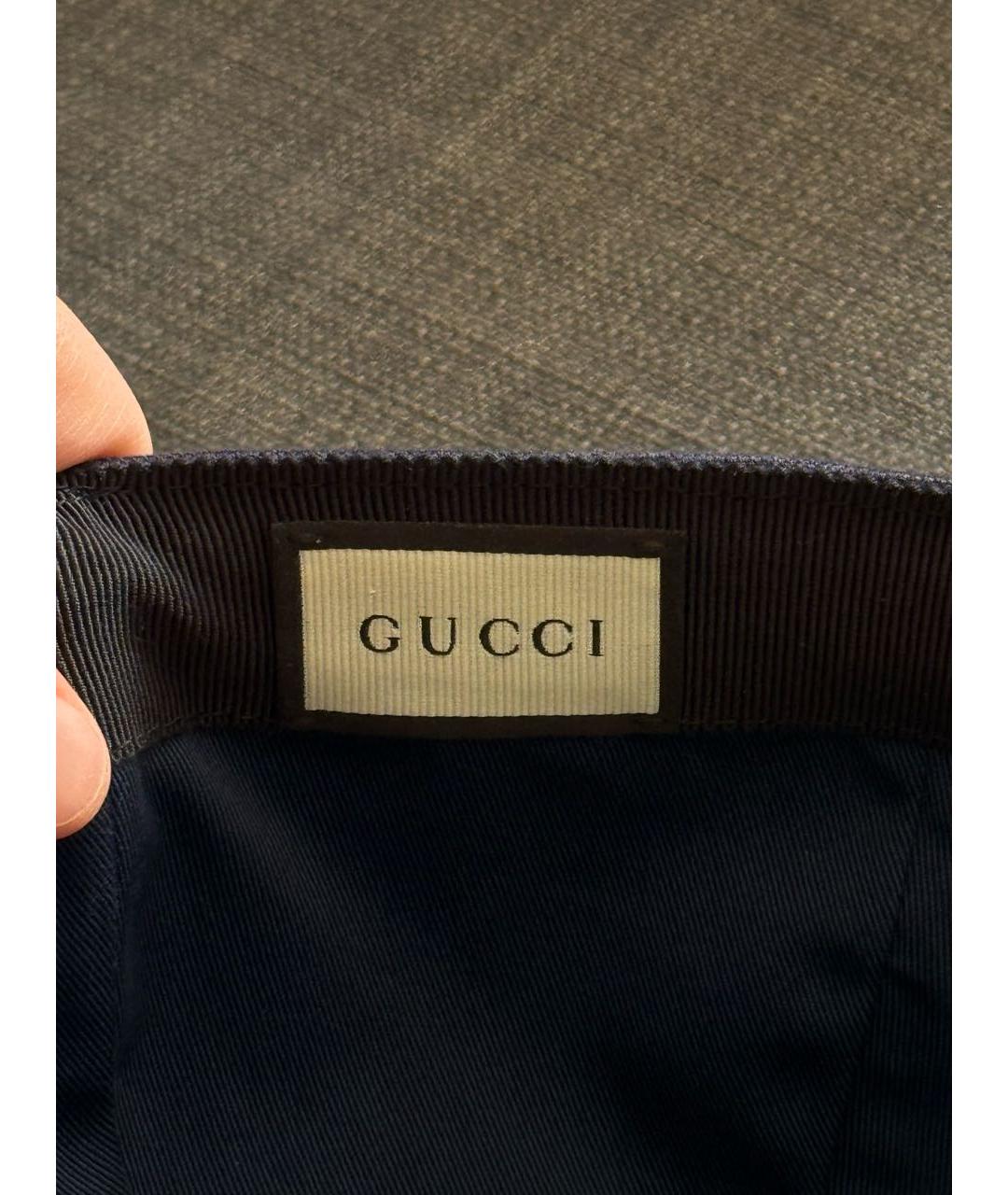 GUCCI Темно-синяя кепка/бейсболка, фото 6