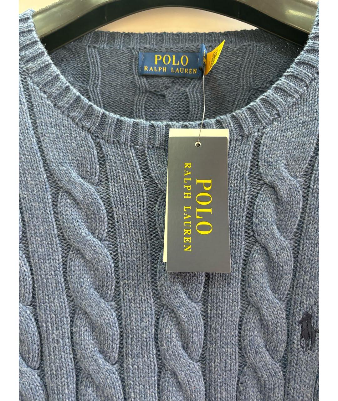 POLO RALPH LAUREN Синий хлопковый джемпер / свитер, фото 3